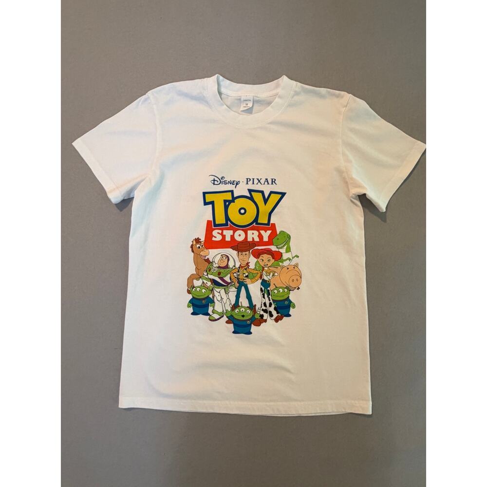 Disney Pixar Toy Story Graphic T-Shirt White Size Medium- Like New